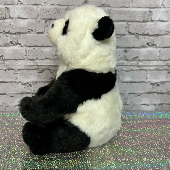 FOA Schwarz PANDA Bear Plush Stuffed Animal Realistic 10 in. Sitting - Picture 4 of 14